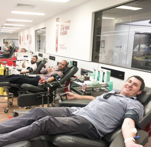 Sharp & Carter Specialist Recruitment Brisbane Donating Blood