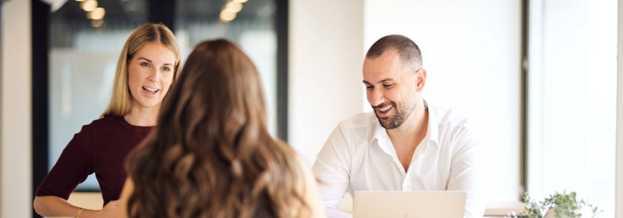 Sharp & Carter Specialist Recruitment About Us, Female Co-Workers Talking